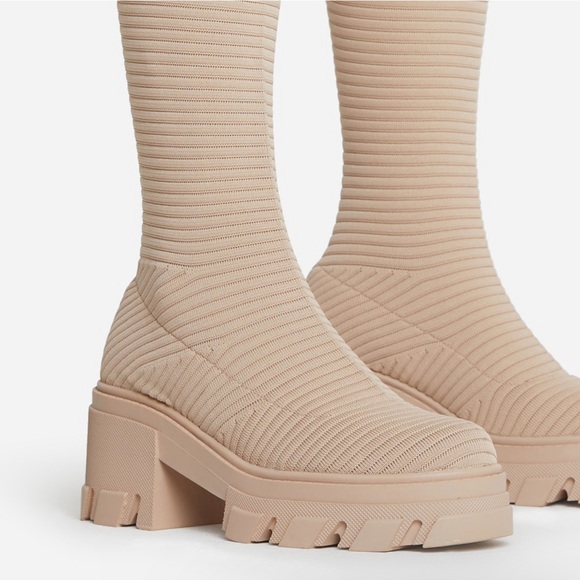 EGO OVER-THE-MOON CHUNKY SOLE OVER THE KNEE THIGH HIGH SOCK BOOT - Picture 3 of 12